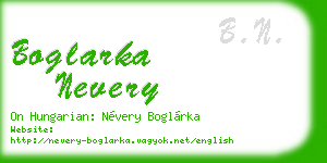boglarka nevery business card